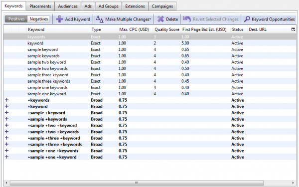 Google AdWords Editor: Completed Conversion of Broad Match Modified Keywords cropped Google AdWords Editor: Completed Conversion of Broad Match Modified Keywords
